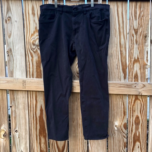 Haggar Slim Straight Black Pants - Mens 38 x 30 Stretch - Picture 6 of 9